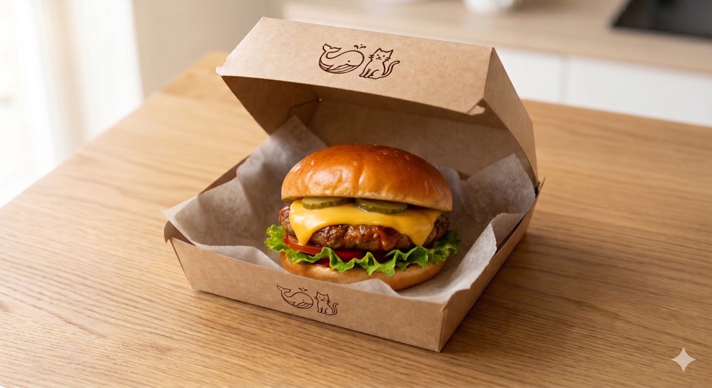 とろけるチーズとピクルスがのったクラシックチーズバーガー